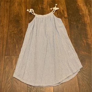 Girls H&M seersucker tie shoulder dress size 5/6